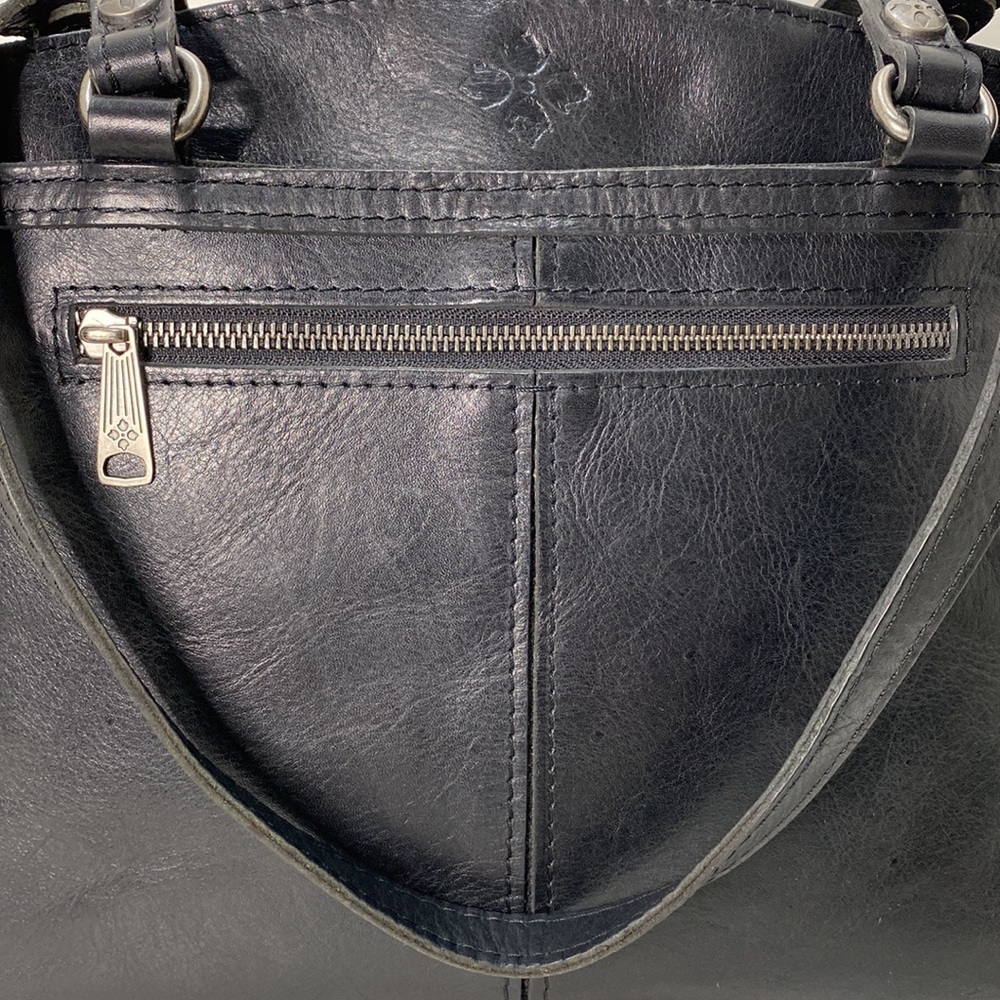 PATRICIA NASH Black Leather “Poppy Tote” (Heritage Collection) Bag - Picture 3 of 14